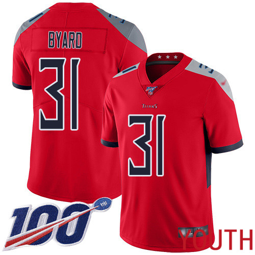 Tennessee Titans Limited Red Youth Kevin Byard Jersey NFL Football #31 100th Season Inverted Legend->youth nfl jersey->Youth Jersey
